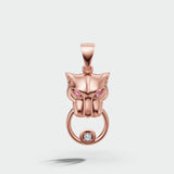 9ct Yellow Diamonds -3pts Pink Sapphire -7pts Panther Pendant