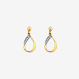 9ct Yellow Gold 0.04ct Diamond Drop Earrings JN
