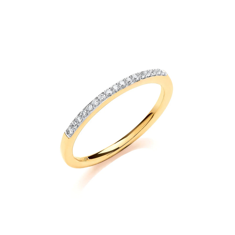 9ct Yellow Gold 0.10ct Eternity Ring Hanron Jewellery