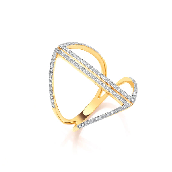 9ct Yellow Gold 0.20ct Dress Ring Hanron Jewellery