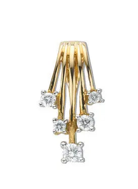 9ct Yellow Gold 0.25ct Diamond Drop Pendant Hanron Jewellery