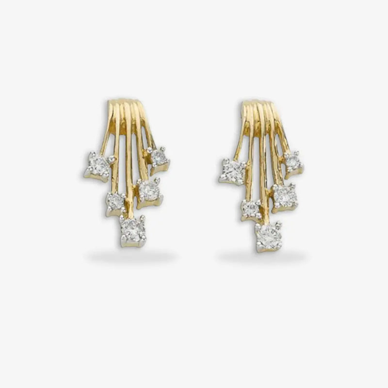 9ct Yellow Gold 0.25ct Diamond Studs Earrings HEERA DIAMONDS