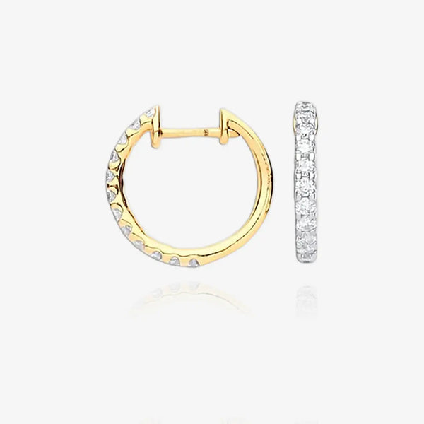 9ct Yellow Gold 0.52ct Diamond Earrings HEERA DIAMONDS