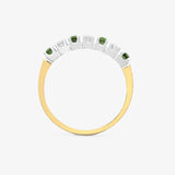 9ct Yellow Gold Diamond And Emerald Ring HEERA DIAMONDS