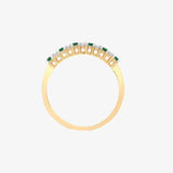 9ct Yellow Gold Diamond And Emerald Ring HEERA DIAMONDS