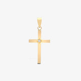 9ct Yellow Gold Diamond Cross HEERA DIAMONDS