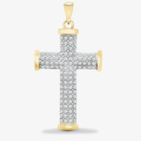 9ct Yellow Gold Diamond Cross HEERA DIAMONDS
