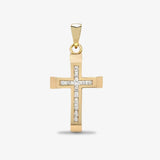 9ct Yellow Gold Diamond Cross HEERA DIAMONDS