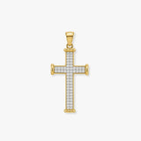9ct Yellow Gold Natural Diamond Cross