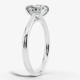 "Addison" Hidden Under Halo 2.50 Carat Oval Cut Diamond Yellow Gold Engagement Ring UHOC06 HEERA DIAMONDS