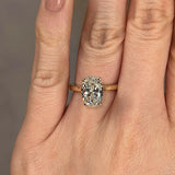 "Addison" Hidden Under Halo Oval Cut Diamond Yellow Gold Engagement Ring - HEERA DIAMONDS