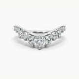 "Alice" Petals Pear, Marquise and Round 0.90ct Diamonds Shaped Eternity Band ET18