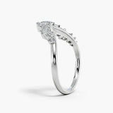 "Alice" Petals Pear, Marquise and Round 0.90ct Diamonds Shaped Eternity Band ET18