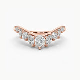 "Alice" Petals Pear, Marquise and Round 0.90ct Diamonds Shaped Eternity Band ET18