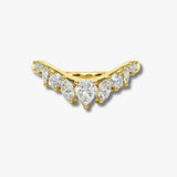 "Alice" Petals Pear, Marquise and Round 0.90ct Diamonds Shaped Eternity Band ET18