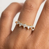 "Alora" Marquise and Round Brilliant Cut 0.40ct Diamond Shaped Eternity Ring ET32