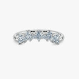 "Alora" Marquise and Round Brilliant Cut 0.40ct Diamond Shaped Eternity Ring ET32 HEERA DIAMONDS