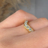 "Aloura" 0.36 Carat Round Cut Natural Diamond Half Eternity Ring MDR4580