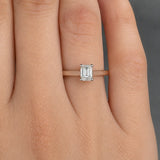 "Althevia" 0.54 Carat Emerald Cut Natural Diamond Solitaire Engagement Ring MDR3463