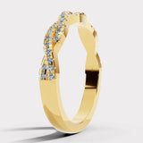 "Amara" Twist Micro Set 0.20ct Diamond Eternity Ring ET69