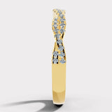 "Amara" Twist Micro Set 0.20ct Diamond Eternity Ring ET69