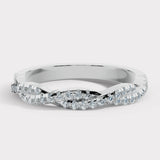 "Amara" Twist Micro Set 0.20ct Diamond Eternity Ring ET69