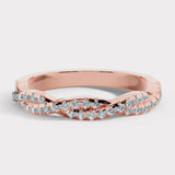 "Amara" Twist Micro Set 0.20ct Diamond Eternity Ring ET69