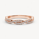 "Amara" Twist Micro Set 0.20ct Diamond Eternity Ring ET69