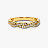 "Amara" Twist Micro Set 0.20ct Diamond Eternity Ring ET69