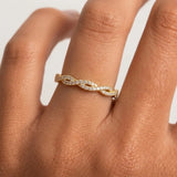 "Amara" Twist Micro Set 0.20ct Diamond Eternity Ring ET69