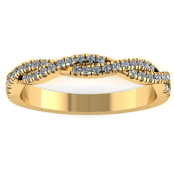 "Amara" Twist Pavé Diamond Eternity Ring ET69 - HEERA DIAMONDS