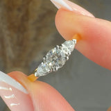 "Amorae" 0.76 Carat Round Cut Natural Diamond Trilogy Engagement Ring MDR4169