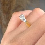 "Amorae" 0.76 Carat Round Cut Natural Diamond Trilogy Engagement Ring MDR4169