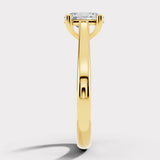 "Anastasia" Gold 2.25 Carat Oval Cut Hidden Under Halo Secret Gemstone Diamond Engagement Ring