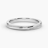 "Anna" Minimal Subtle Slash 0.05ct Diamond Eternity Ring ET65