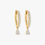 "Anvi" 0.17 CT Diamond Drop & Trilogy Earrings