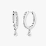 "Anvi" 0.17 CT Diamond Drop & Trilogy Earrings