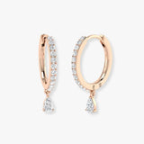 "Anvi" 0.17 CT Diamond Drop & Trilogy Earrings
