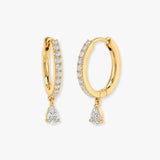 "Anvi" 0.17 CT Diamond Drop & Trilogy Earrings