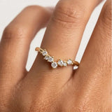 "Arden" 0.25ct Round Brilliant Cut Diamonds V Shape Eternity Ring ET27