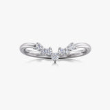 "Arden" 0.25ct Round Brilliant Cut Diamonds V Shape Eternity Ring ET27