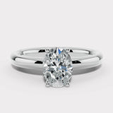 "Olyra" 1 Carat Oval Cut Diamond Hidden Under Halo Engagement Ring UHOC01