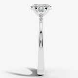 "Arianna" 2 Carat Oval Cut Diamond Shoulders Engagement Ring HEERA DIAMONDS