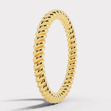 "Aspen" Minimalist Twisted Rope Contemporary Eternity Ring ET72