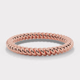 "Aspen" Minimalist Twisted Rope Contemporary Eternity Ring ET72