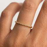 "Aspen" Minimalist Twisted Rope Contemporary Eternity Ring ET72