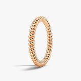 "Aspen" Minimalist Twisted Rope Contemporary Eternity Ring ET72