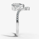 "Aster" Pear Cut 2.5 Carat Diamond Shoulder Platinum Engagement Ring HEERA DIAMONDS