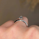 "Astrid" Solitaire Pear Cut Diamond Engagement Ring SSPS08 - HEERA DIAMONDS
