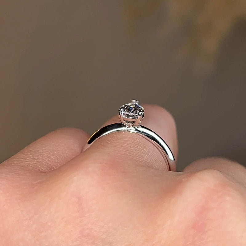 "Astrid" Solitaire Pear Cut Diamond Engagement Ring SSPS08 - HEERA DIAMONDS